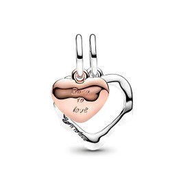 TCZNAF Family Friendship Love Charm Pendant Bead Pendant for European Bracelets Jewellery Gift 925 Sterling Silver Charm for Women, Cubic Zirconia