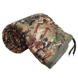 GRVCN Military Blanket - Camping Sleeping Bag with Zipper, Poncho Liner Thermal Insulated Blanket, Lightweight Portable Outdoor Hiking Survival Compression Carry Bag