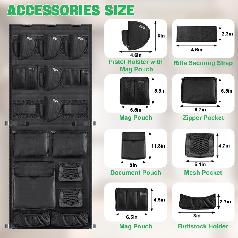 NEXT STATION Gun Safe Door Organizer,Gun Safe Door Panel Organizer
