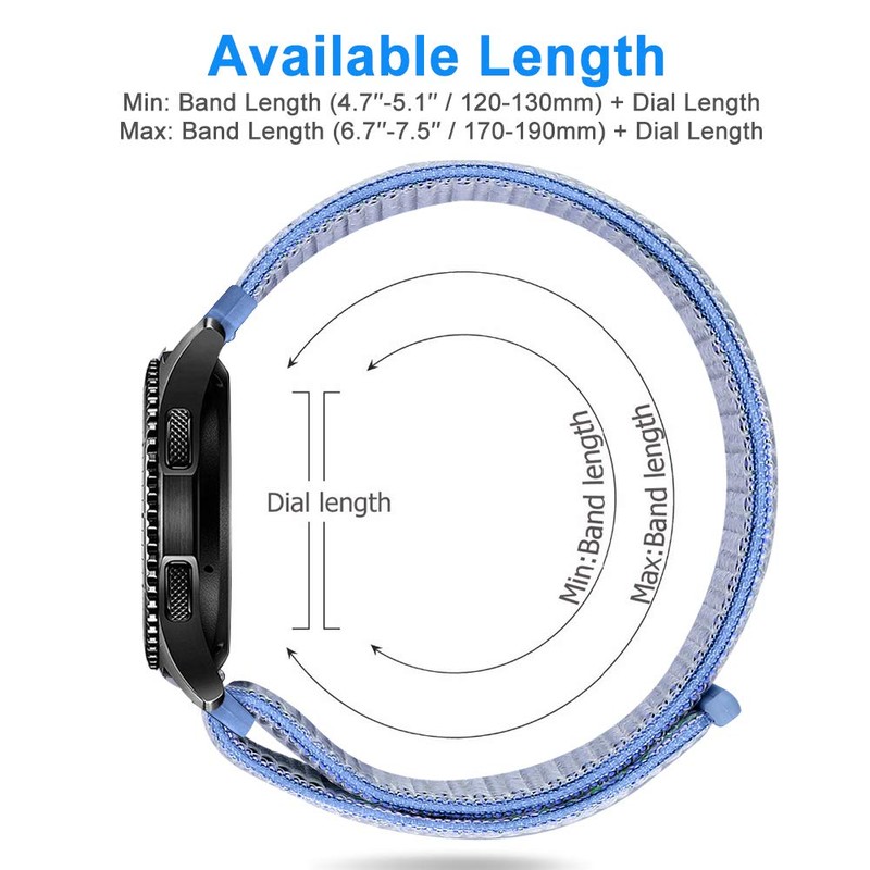 Runostrich Watch Band, 0.8 inch (20 mm), 0.9 inch (22