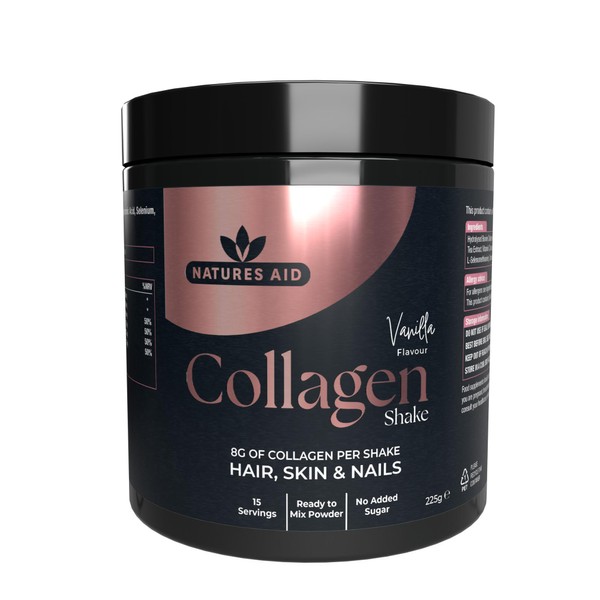 Natures Aid Collagen Shake Powder 8000 mg, Premium High Strength
