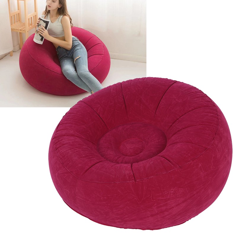 Outdoor Foldable Inflatable Flocked Single Sofa Chair for Living Room