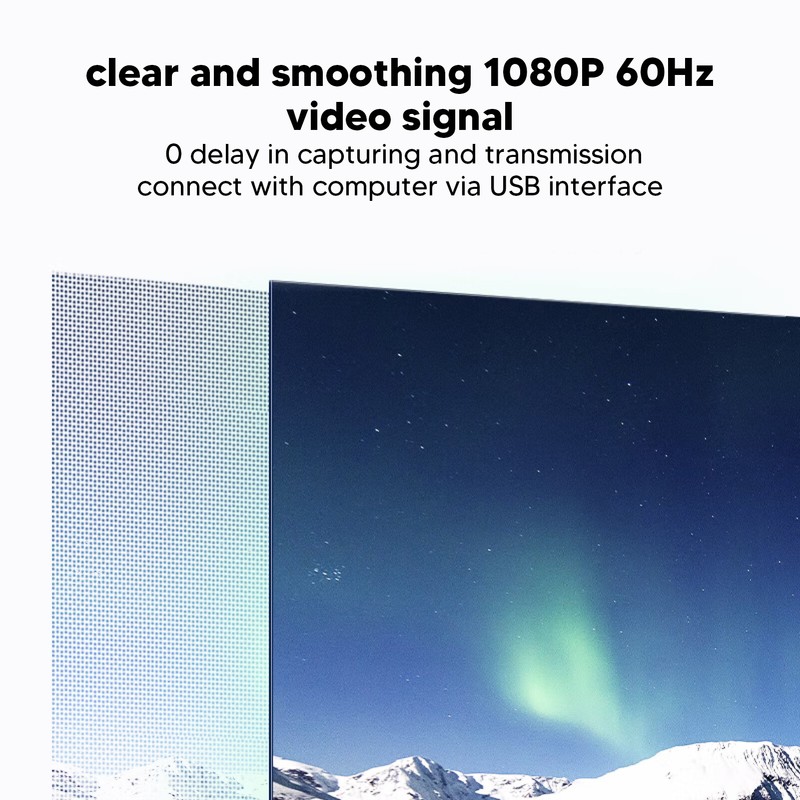 Video Capturing Card 1080P 60Hz USB Interface HD Input Aluminum