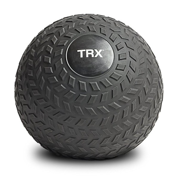 TRX Training Slam Ball, Easy-Grip Tread & Durable Rubber Shell, 30lbs , Black