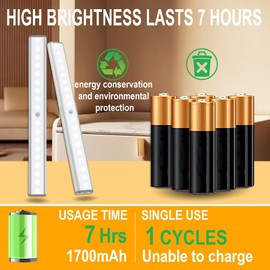 LIGHTULIFE 2PCS RV Lights Exterior Motion Sensor RV Step Light,Under Cabinet Lighting Camping Wireless USB Rechargeable Light (Aluminum, 12 inch)