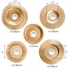 Hedume Set of 5 Wood Carving Disc for 4" or