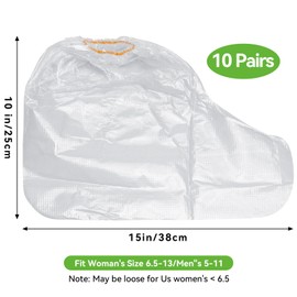 10 Pairs Disposiable Shoe Covers for Rain Waterproof Boot Protector
