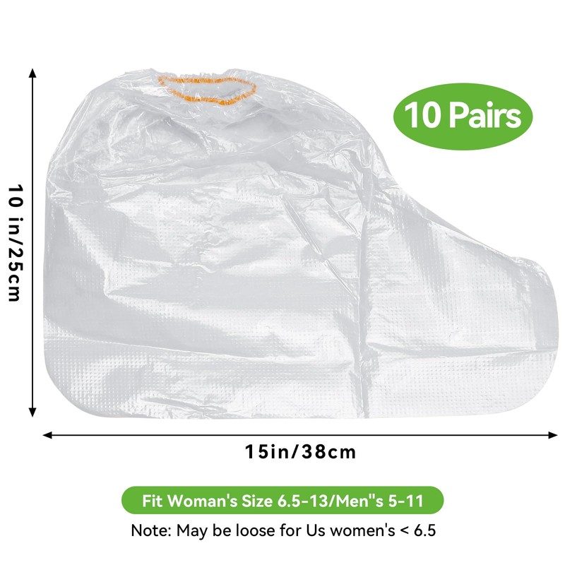 10 Pairs Disposiable Shoe Covers for Rain Waterproof Boot Protector