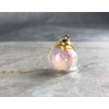 MadamLili Real Cherry Blossom Pink Glass Pendant Necklace - 925