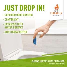 Firebelly Outfitters - RV Deodorizer & Septic Treatment Pods - Portable Toilet Chemicals, Marine Camper Sewer Cleaner, Odor Neutralizer, Formaldehyde-Free Holding Tank Solution - 20 Mulberry Packets