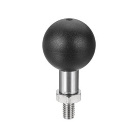 PATIKIL 1" Ball Mount Base Ball Adapter with M6 Threaded Bolt Stainless Steel for Action Camera Camcorder Compatible for Double Socket Arms Mount Motorcycles Electric Vehicle, Silver