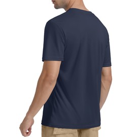 TACVASEN UPF 50+ UV Protection Short Sleeve Shirts Men Rashguard SPF Shirts for Men Dry Fit Mens T Shirts Lightweight for Running Cycling Fishing Navy