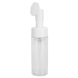 KooingTech 150ML Foam Pump Bottle with Brush, Lotion Dispensing Bottle, Plastic Facial Cleansing Foam Bottle, Portable Facial Cleanser Dispenser(150ML)