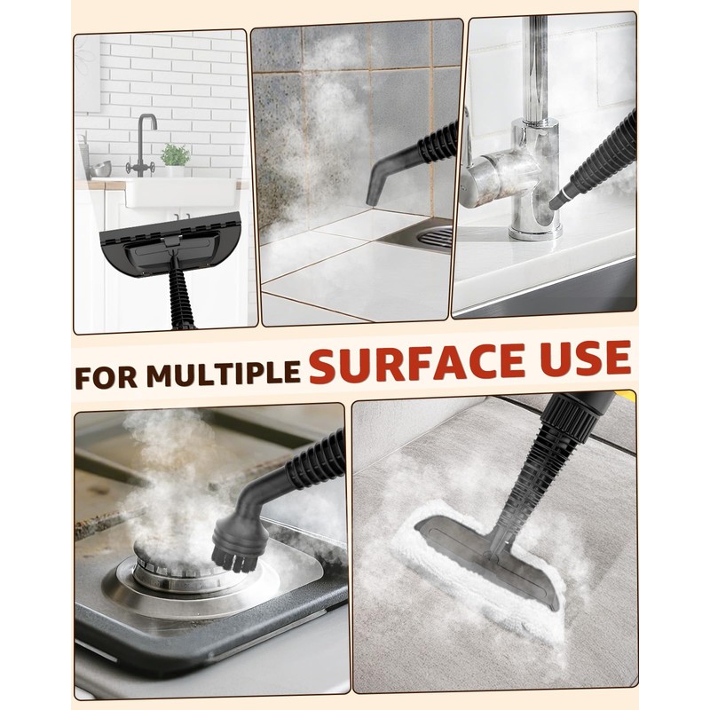 Steam Cleaner, Powerful Pressurized Handheld Steam Cleaner for Home, Multi-Surface