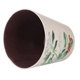 Scakbyer 10L/2.64 Gallon Trash Can, Decorative Waste Basket, PU Leather Waste Paper Basket, Waterproof Garbage Can for Bathroom, Bedroom, Office, Kitchen and Living Room - Cherrim