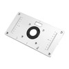 Aluminium Router Table Insert Plate with 4 Rings and Screws