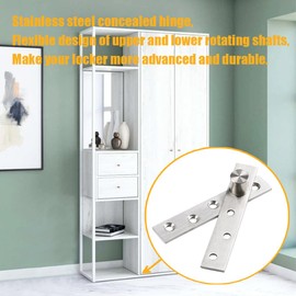 ANTEISI Inset Cabinet Hinges,180 Degrees Hidden Door Bookcase Hinge,Hinges for Kitchen Cabinet Doors,360 Degrees Pivot Hinge Invisible Hinges 2 Pcs
