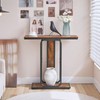 HOOBRO Narrow Console Table, 29.5" Small Entryway Table, 2-Tier Modern