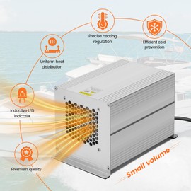Boat Engine Compartment Heater, 650W Haoguo Bilge Heater Equipped with Self-Regulated PTC Element, For Boats Up to 500 cubic feet, Prevent Your Cabin Pump from Freezing