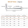 YXQ 50pcs Square Bend Hooks,M3.7-40x15mm Self-Tapping L Shape Right Angle