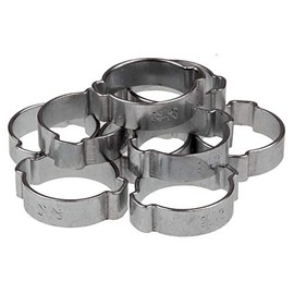 Universal 2 Ear (Two Ear Clamps) Hose Clamps Set / Clamping Range 22-25 mm Cable Clamp Set Hose Clamp Assortment (2-Ear Clamps), 10-Piece