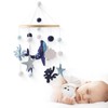 let's make Baby Mobile Wooden with Balls, Blue Whale Bed