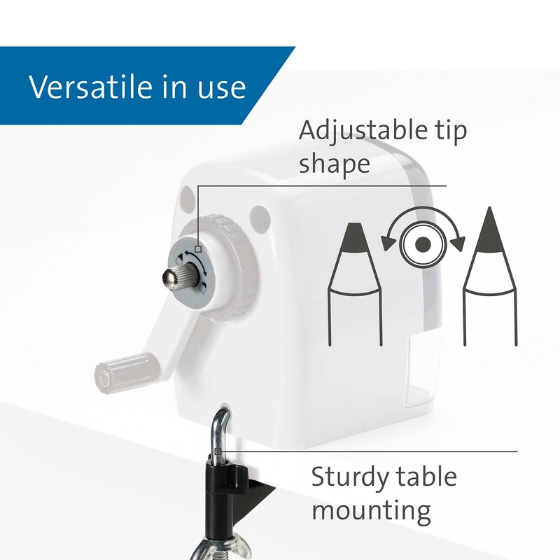 Dahle 133 Manual Standard and Oversized Pencil Sharpener - Adjustable