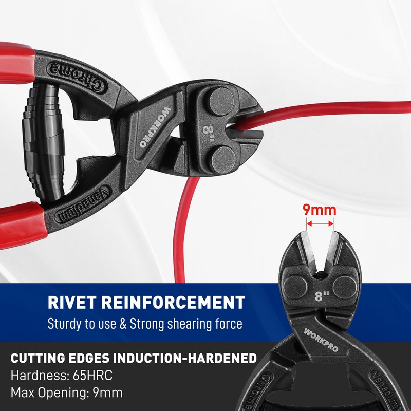 WORKPRO Bolt Cutter Small Cr-V Steel 200 mm Bolt Cutter