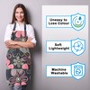 LECTNORE Chefs Kitchen Aprons, Floral Aprons for Women Adjustable Apron