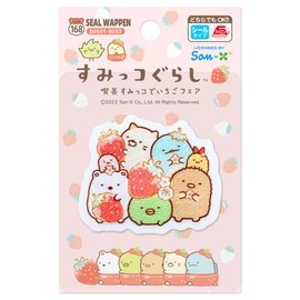 Irohaism SU501-SU33 Cafe Sumikko at Strawberry Fair Patch, Width 2.2 x Height 1.9 inches (5.6 cm) x Height 1.9 inches (4.7 cm)