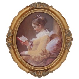 Marco Oval Barroco de Simon's Shop 8 x 10 Pulgadas Marco Retro 8 x 10 Pulgadas / 20.3 x 25.4 cm Dorado para Pared de Galería