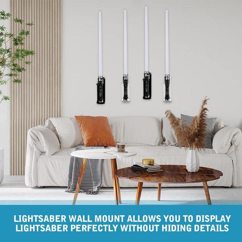 MANNIFEN Lightsaber Wall Mount - Acrylic Lightsaber Display Stand (2