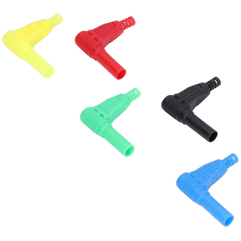 10Pcs Banana Plug Safety Sealed Protection Shrouded 90 Degree DIY