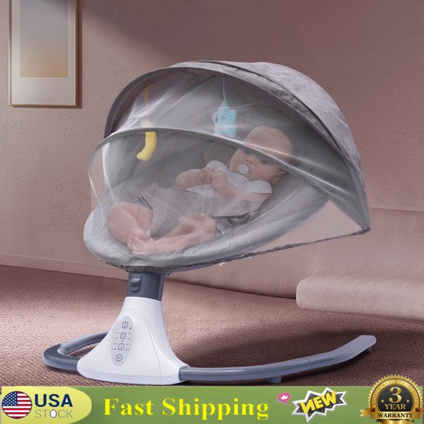 Unbranded Electric Baby Bouncer Swing Bluetooth Music Cradle Rocker Chair