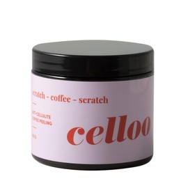 Celloo Anti-Cellulite Body Scrub with Coffee 100 ml - Sugar Scrub with Macadamia Nut Oil, Argan Oil, Sugar Scrub Against Cellulite with Natural, Vegan Ingredients, Firming and Firming