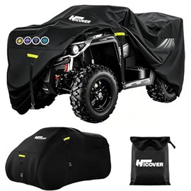 600D Quad Tarpaulin ATV Cover, Heavy Duty & Waterproof Indoor and Outdoor Use Cover for Quad Cover Winter with Windproof Buckle Snow-Proof Hail-Proof Dustproof Quad Tarpaulin