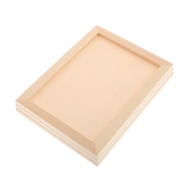 Operitacx Colored Clay Photo Frame Kids Craft Wooden Frame 3pcs Diy Craft Kit Unpainted Wood