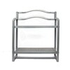 Household Essentials 2-Tier Metal Wall Mount Bathroom Storage Rack, Silver
