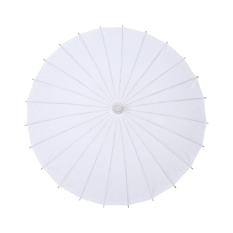 Handmade Oiled Paper Umbrella, White Paper Parasol Umbrella Small White