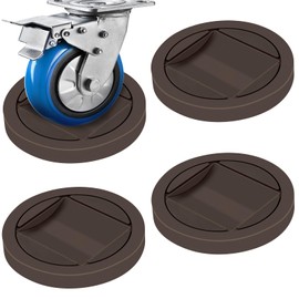 Bed Stoppers to Prevent Sliding - 4 Pack Furniture Wheel Stopper for Hardwood Floor - Rubber Caster Cups fit All Wheels of Furniture, Sofa, Bed, Chairs