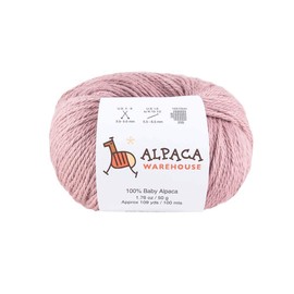 Juego de 3 madejas de lana de alpaca para bebé, 100% lana de encaje trenzado, peso grueso, suave y perfecto para tejer y ganchillo (rosa envejecida, DK – 100 mTS – 50 grms (49,9 g)/madeja)