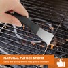 Pilarmuture 2Pcs Grill Scraper,Stainless Steel Flat Top Scraper,Heavy Duty Grill