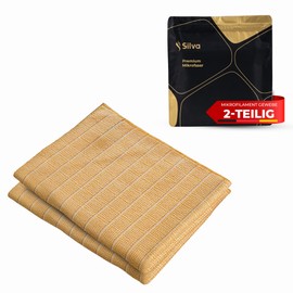 Silva Super All-Purpose Cleaning Cloth, Beige, Pack of 2, 20 x Absorbency, Highly Absorbent for All Surfaces, Quick Cleaning, 35 x 35 cm