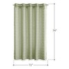 Sage Green Farmhouse Shower Curtain with Snap-in Liner, No Hooks
