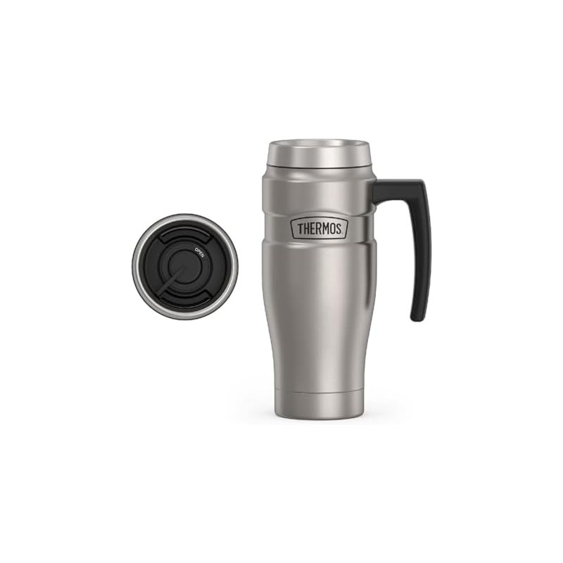 THERMOS Stainless King - Taza de viaje aislada al vacío,