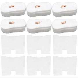 6Pack Foam & Felt Filter Kit for Shark HH202, HH205, HS152AMZ, HZ2000, HZ2000C, HZ2002, HZ2002NP Vacuum Filter
