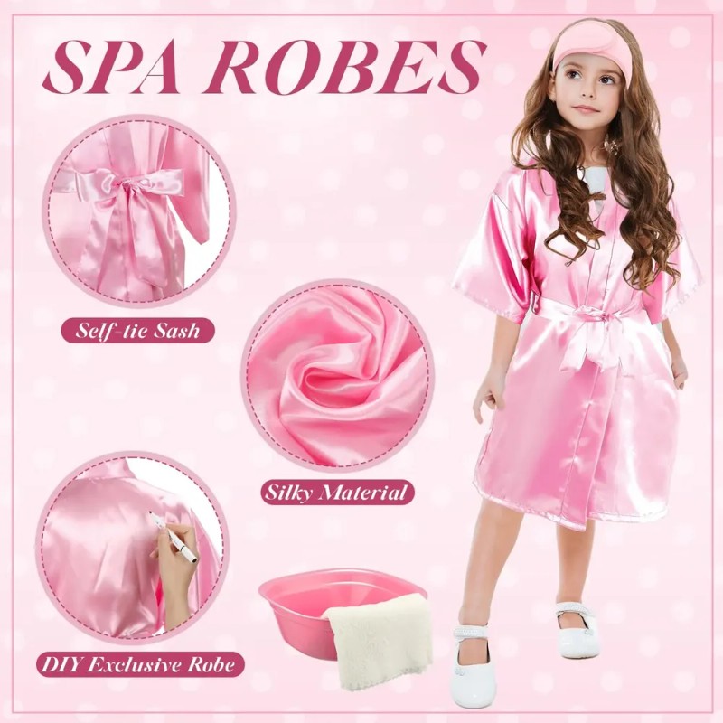 Suministros Para Fiestas De Spa Bunnycool Kids Con Batas, La