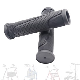 2PCS for Rollator Hand Grip,Replacement Parts for Rollator and Wheelchair,for Knee Walker Replacement Parts Accessories,Soft and Comfortable, Textured Design.(Left/Right,Black)