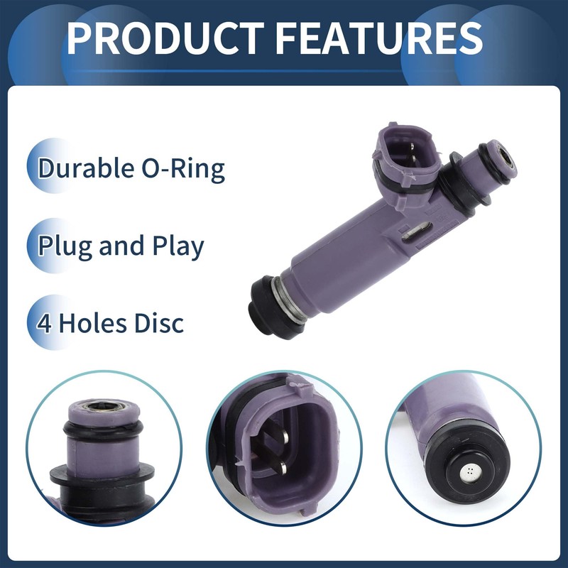 INFINAUTO Fuel Injector, Engine Fuel Injection Nozzle No.BP6D-13-250A for Mazda