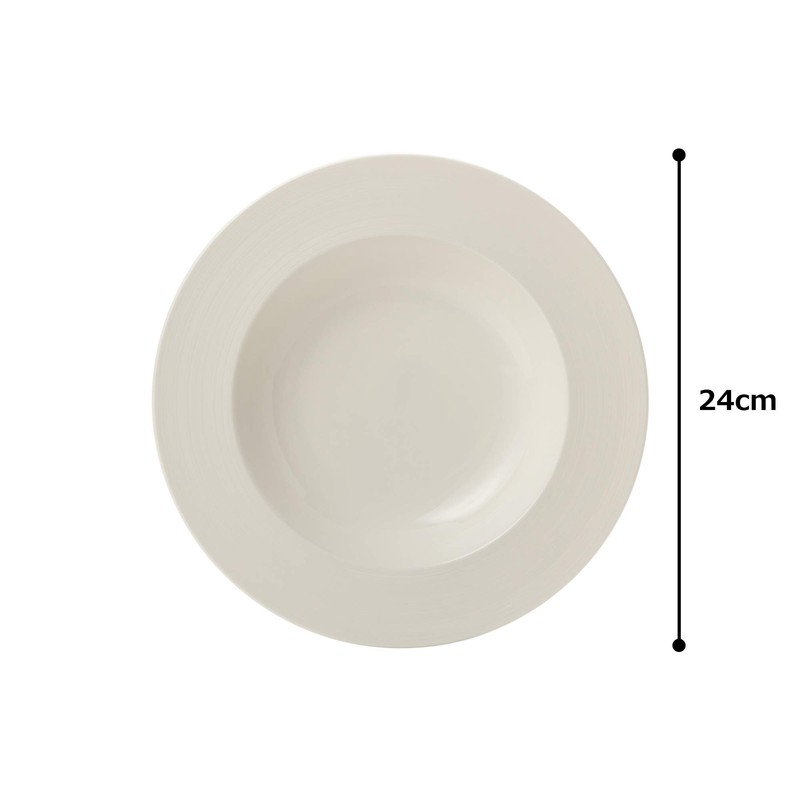 Narumi 51138-5580 Terrace Relief Rim Soup Plate, 9.4 inches (24